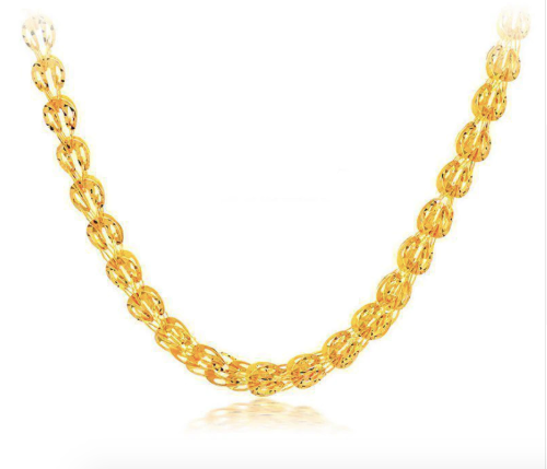 24k Solid Gold Necklace Rope Design Zavandi Jewelry Lagos, Nigeria